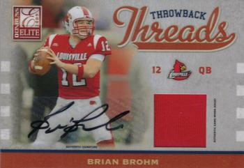 2009 Donruss Elite - Throwback Threads Autographs #18 Brian Brohm / Michael Bush Front