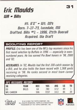 2004 Topps Draft Picks & Prospects #31 Eric Moulds Back