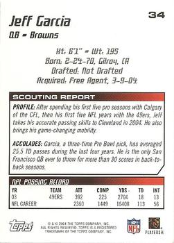 2004 Topps Draft Picks & Prospects #34 Jeff Garcia Back