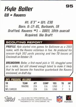 2004 Topps Draft Picks & Prospects #95 Kyle Boller Back