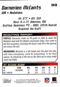 2004 Topps Draft Picks & Prospects #99 Darnerien McCants Back