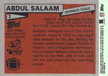 2004 Topps All-Time Fan Favorites #2 Abdul Salaam Back