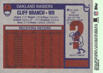 2004 Topps All-Time Fan Favorites #6 Cliff Branch Back