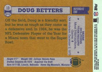 2004 Topps All-Time Fan Favorites #13 Doug Betters Back