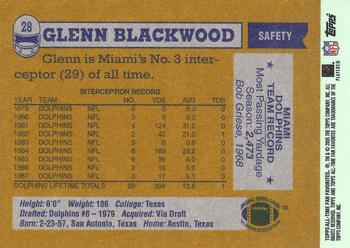 2004 Topps All-Time Fan Favorites #28 Glenn Blackwood Back