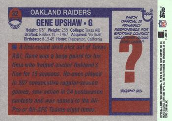 2004 Topps All-Time Fan Favorites #32 Gene Upshaw Back