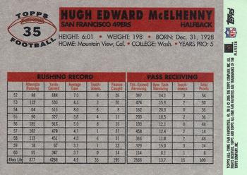 2004 Topps All-Time Fan Favorites #35 Hugh McElhenny Back