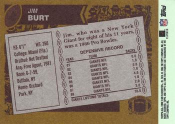 2004 Topps All-Time Fan Favorites #37 Jim Burt Back