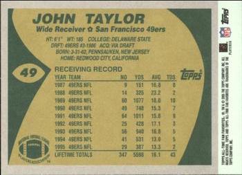 2004 Topps All-Time Fan Favorites #49 John Taylor Back
