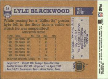 2004 Topps All-Time Fan Favorites #55 Lyle Blackwood Back