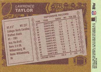 2004 Topps All-Time Fan Favorites #60 Lawrence Taylor Back