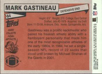 2004 Topps All-Time Fan Favorites #64 Mark Gastineau Back