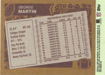 2004 Topps All-Time Fan Favorites #31 George Martin Back
