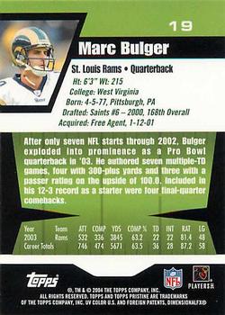 2004 Topps Pristine #19 Marc Bulger Back