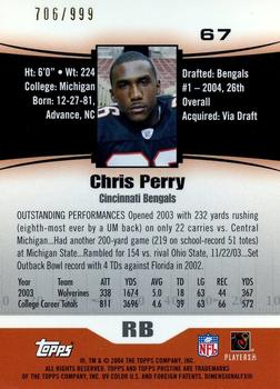 2004 Topps Pristine #67 Chris Perry Back
