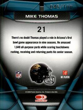 2009 Donruss Gridiron Gear - Performers Gold #21 Mike Thomas Back