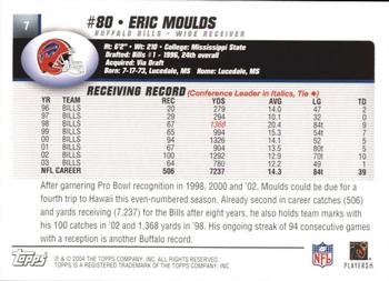 2004 Topps Signature #7 Eric Moulds Back