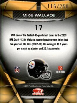2009 Donruss Gridiron Gear - Performers Silver #17 Mike Wallace Back