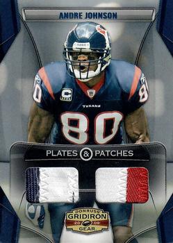 2009 Donruss Gridiron Gear - Plates and Patches #1 Andre Johnson Front