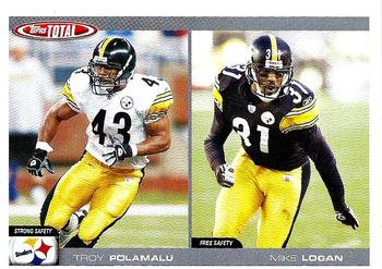 2004 Topps Total #244 Troy Polamalu / Mike Logan Front