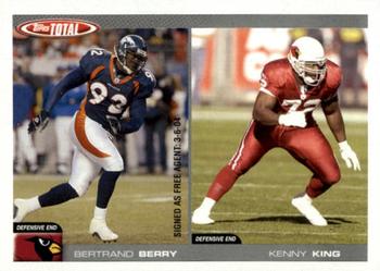 2004 Topps Total #252 Bertrand Berry / Kenny King Front