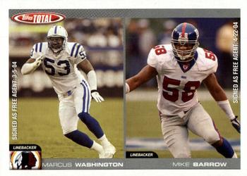 2004 Topps Total #269 Marcus Washington / Mike Barrow Front