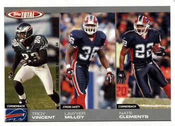2004 Topps Total #279 Troy Vincent / Lawyer Milloy / Nate Clements Front