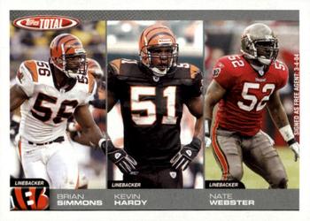 2004 Topps Total #281 Brian Simmons / Kevin Hardy / Nate Webster Front