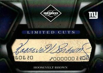 2009 Donruss Limited - Limited Cuts #20 Roosevelt Brown Front