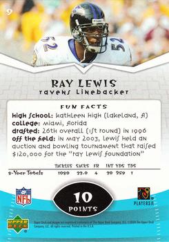 2004 Upper Deck Power Up #9 Ray Lewis Back