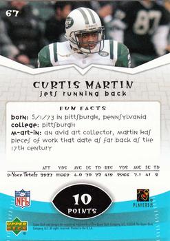 2004 Upper Deck Power Up #67 Curtis Martin Back