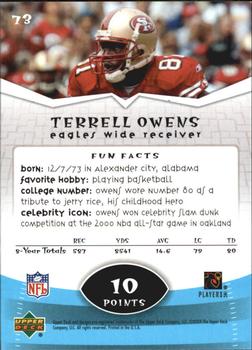 2004 Upper Deck Power Up #73 Terrell Owens Back