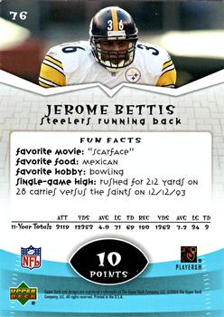 2004 Upper Deck Power Up #76 Jerome Bettis Back