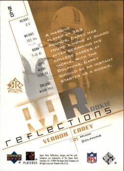 2004 Upper Deck Reflections #240 Vernon Carey Back