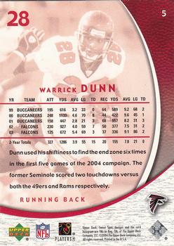 2004 Upper Deck Sweet Spot #5 Warrick Dunn Back