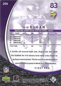 2004 Upper Deck Sweet Spot #208 Jeff Dugan Back