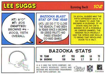 2005 Bazooka #102 Lee Suggs Back