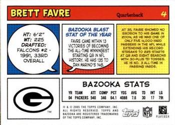 2005 Bazooka #4 Brett Favre Back
