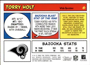 2005 Bazooka #6 Torry Holt Back