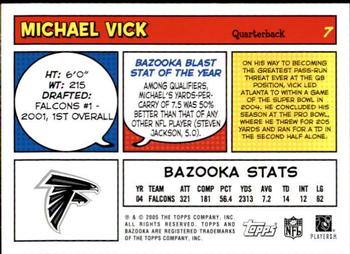 2005 Bazooka #7 Michael Vick Back
