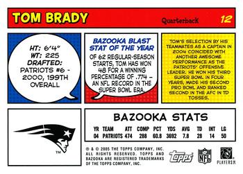 2005 Bazooka #12 Tom Brady Back