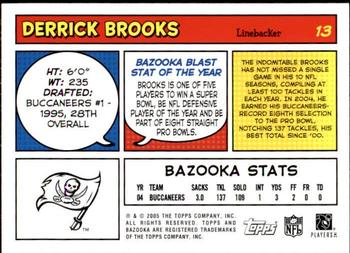 2005 Bazooka #13 Derrick Brooks Back