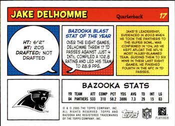 2005 Bazooka #17 Jake Delhomme Back