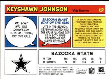 2005 Bazooka #19 Keyshawn Johnson Back