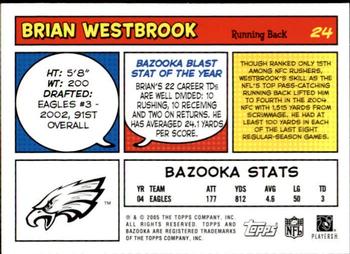 2005 Bazooka #24 Brian Westbrook Back
