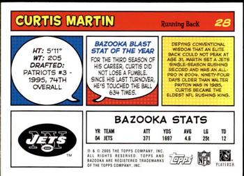 2005 Bazooka #28 Curtis Martin Back