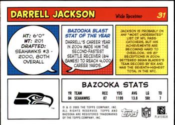 2005 Bazooka #31 Darrell Jackson Back