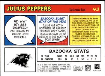 2005 Bazooka #43 Julius Peppers Back