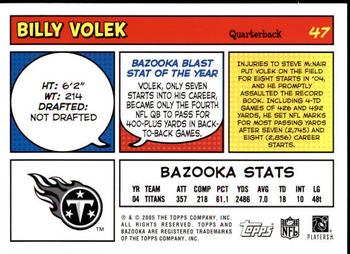 2005 Bazooka #47 Billy Volek Back