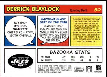 2005 Bazooka #50 Derrick Blaylock Back
